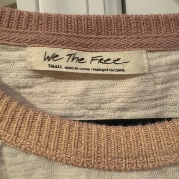 Free People Skater Tee with Knit Pattern Sleeve - Picture 8 of 11